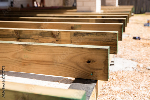 timber joists and bearers for a new deck