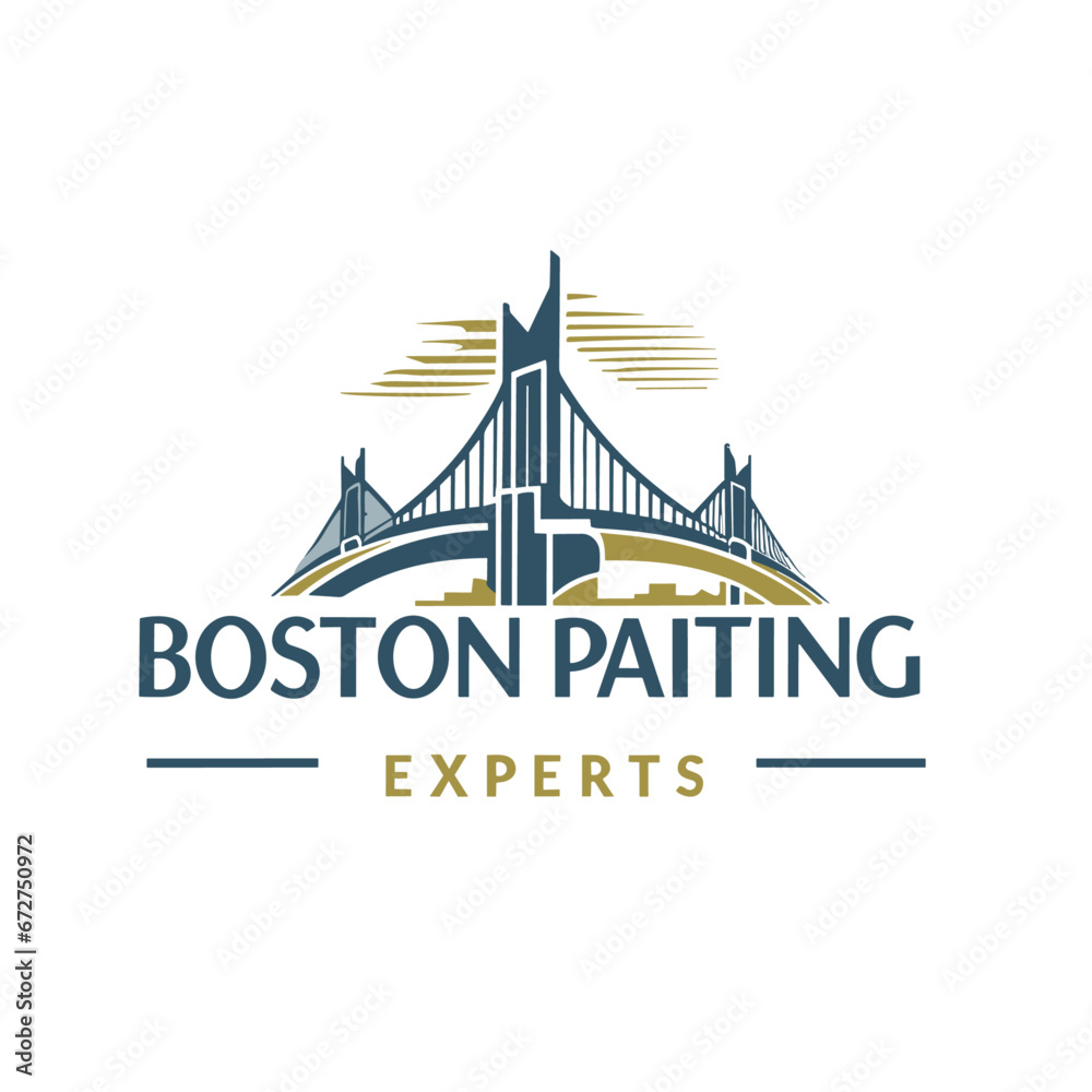 Fototapeta premium Logo Design _ Bridge Logo Design _ Modern Logo Design _ bridge icon _ tower logo design _ Logo design for business