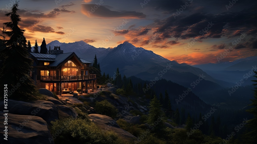 Fototapeta premium Mountain Retreat Solitude