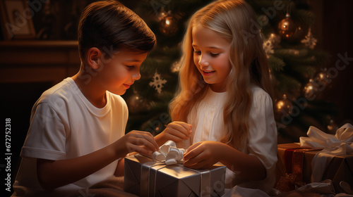 couple with christmas presents