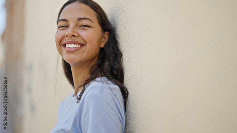 African american woman smiling confident standing at street African american woman smiling confident standing at street