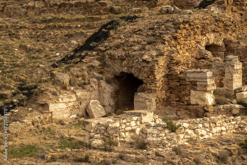 Bilbilis Roman Ruins: Captivating Image of the Ancient Theatre's Entrance photo