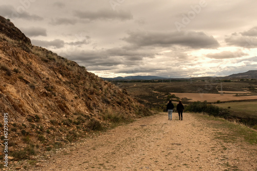Scenic Mountain Path Leading to Bilbilis Roman Ruins in Calatayud photo