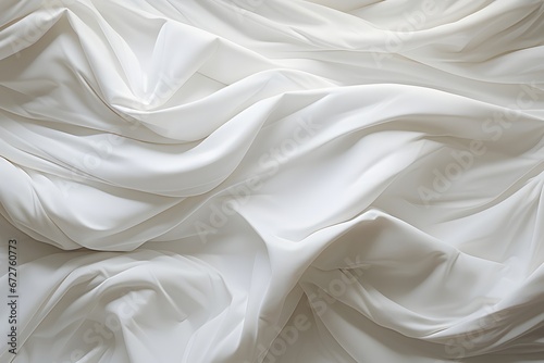 a background of white curved creased fabric, in the style of multi-layered geometry, piles/stacks, light-filled, slide film, minimalist ceramics, photo taken with nikon d750, use of paper
