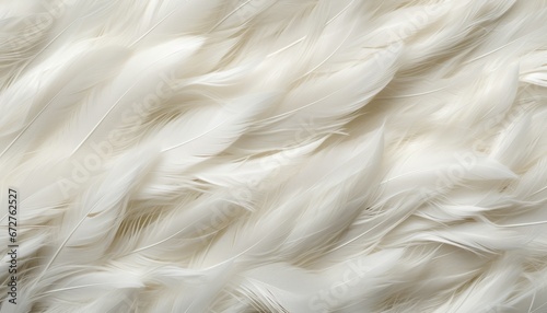 White feather texture background detailed digital art of exquisitely patterned large bird feathers
