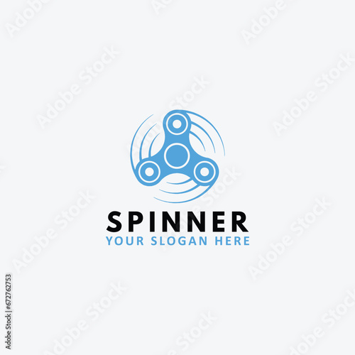 spinner logo design vector format