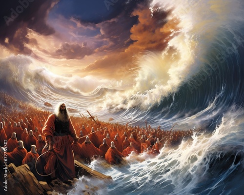 The story of Moses leaving the Red Sea is well-known.