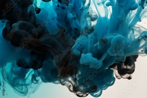 Abstract ink diffusion with water. Generative AI
