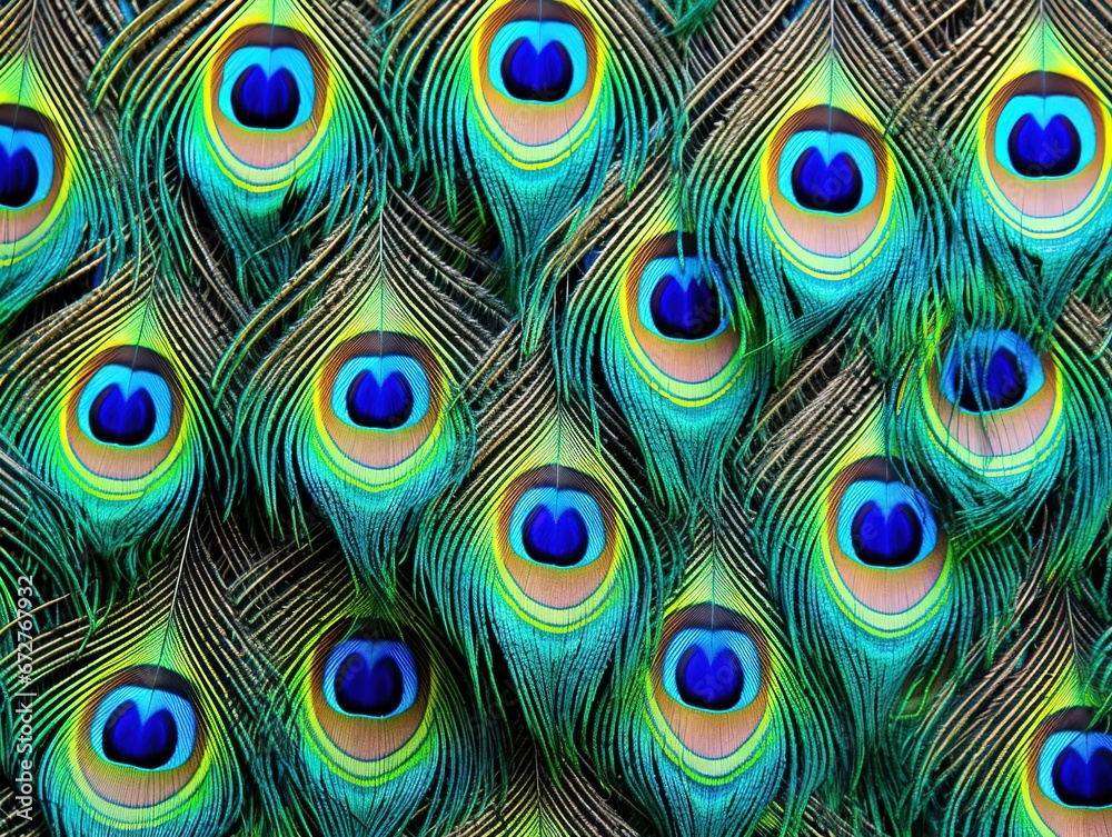 Obraz premium Peacock feathers.