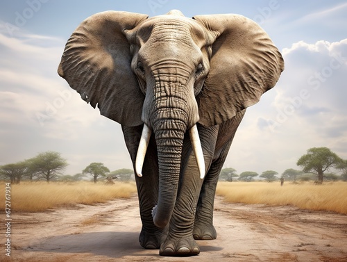 African elephant front © Nipon