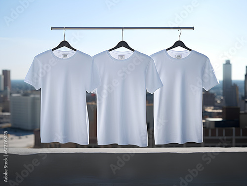White T-shirt mockup, created by artificial intelligence