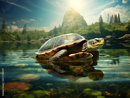 Slider turtle photo