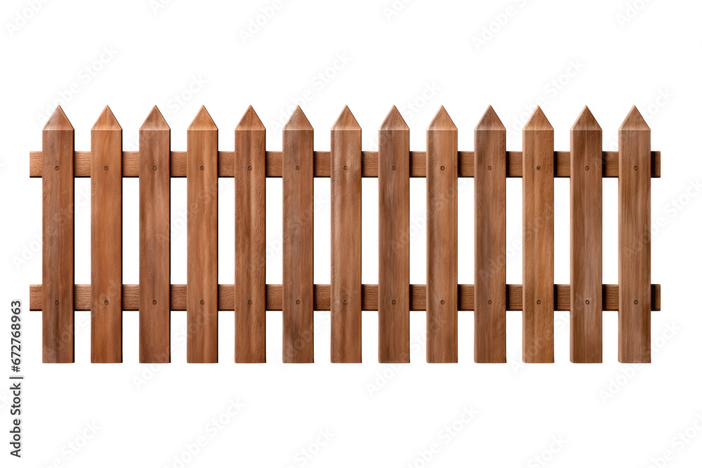 Wooden garden fence isolated on white background.generative ai
Wooden garden fence isolated on white background.generative ai