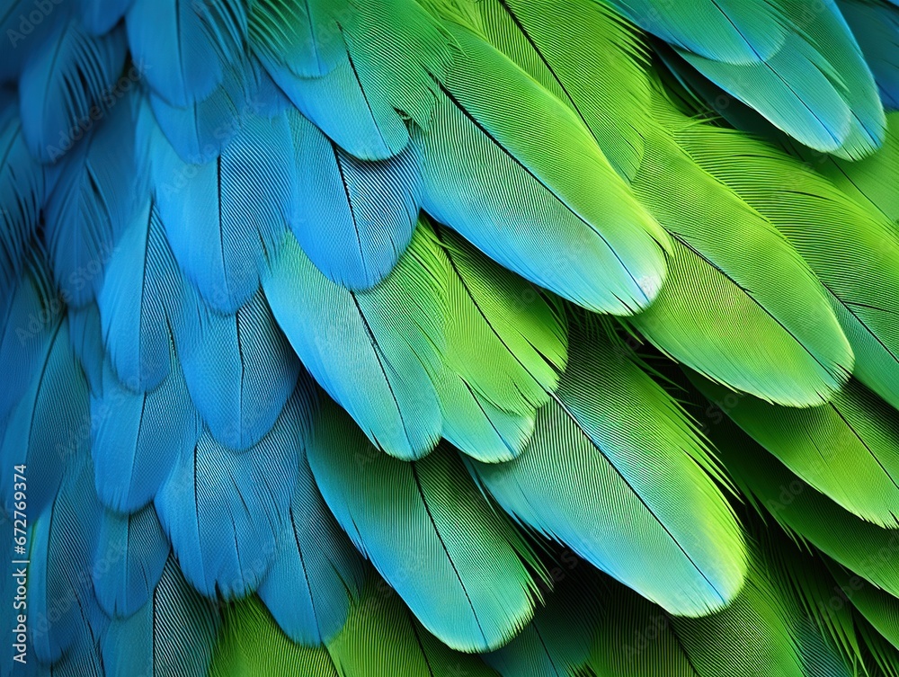 Fototapeta premium Blue/Green Macaw Feathers