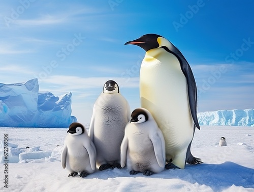 Emperor penguins (Aptenodytes forsteri) © Nipon