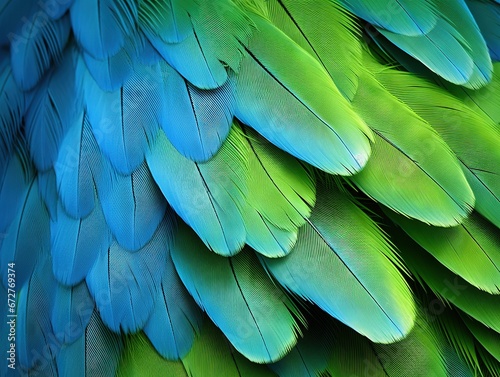 Blue/Green Macaw Feathers