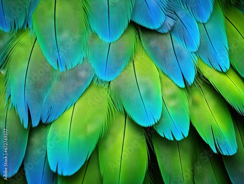 Blue/Green Macaw Feathers