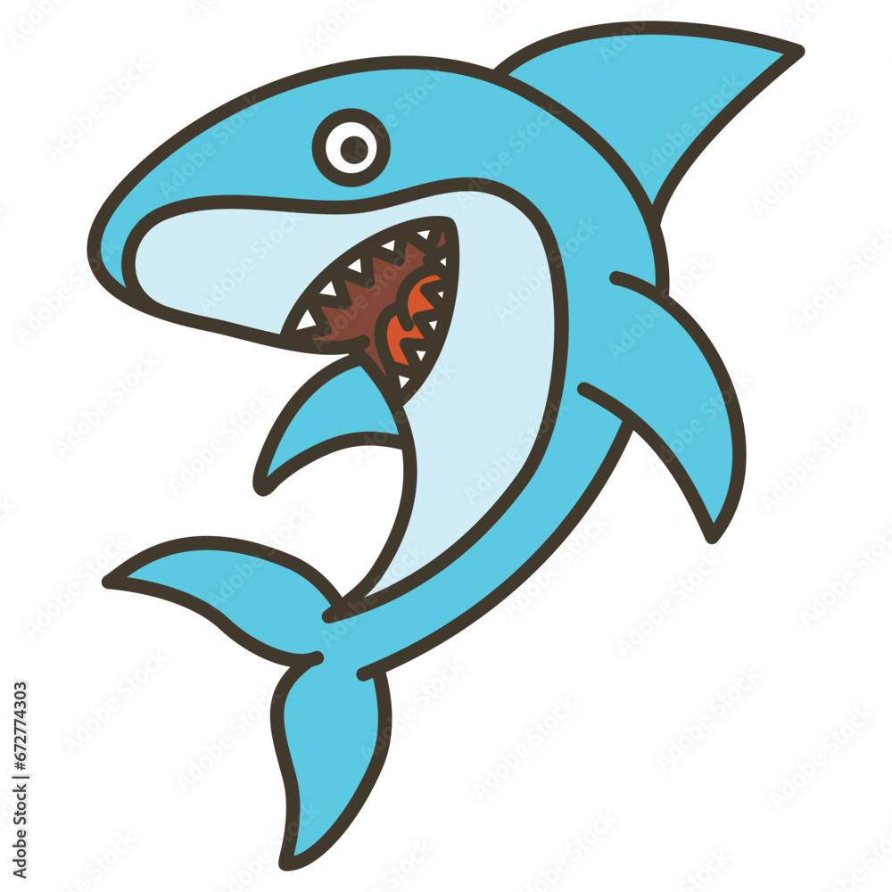 Naklejka premium shark cartoon