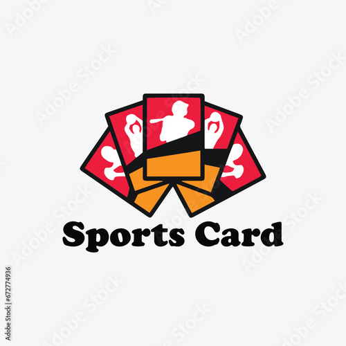 sports event and sports card logo design vector
