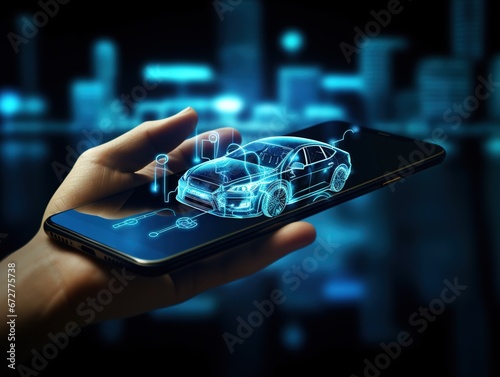 Intelligent car smart phone app concept