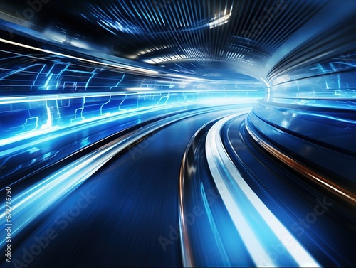 Tunnel Speed motion blur moving fast © Nipon