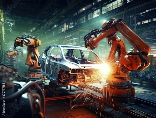 Robots welding in a car factory © Nipon