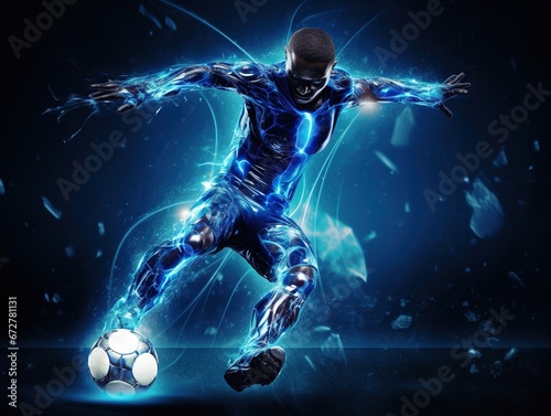 Soccer or Football Science Blue