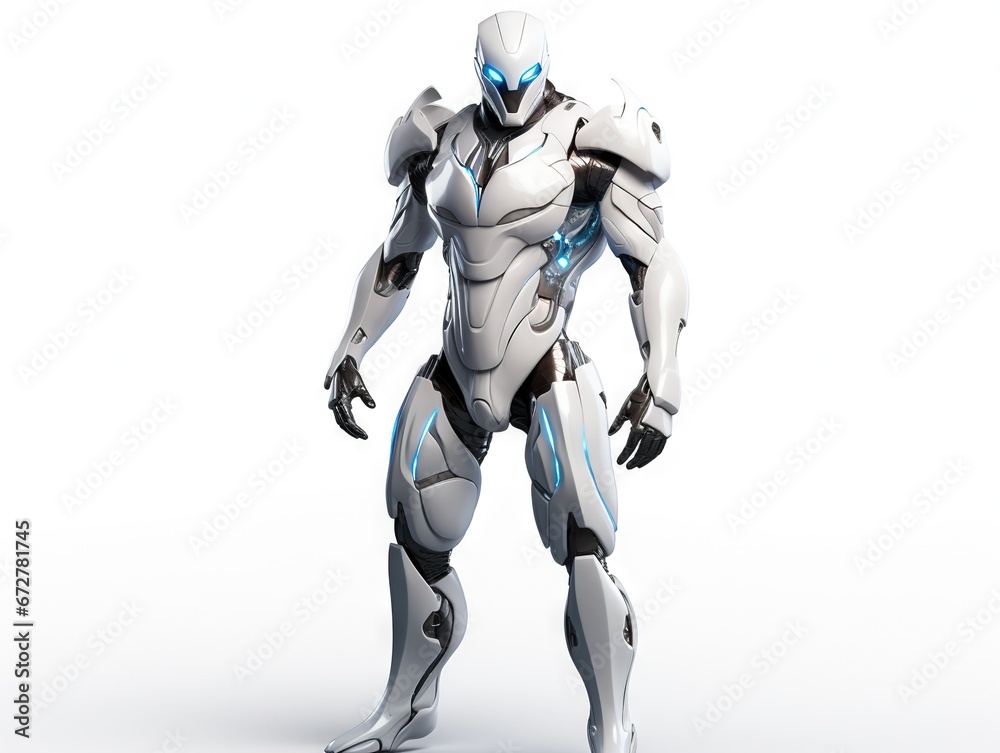 Science fiction character in futuristic suit