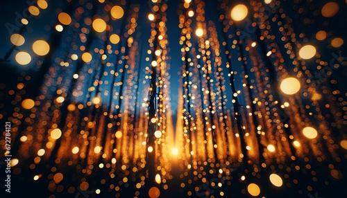 Abstract background of warm bokeh lights, blurred for a soft focus effect. Ideal for Christmas or party decor themes.Generative AI