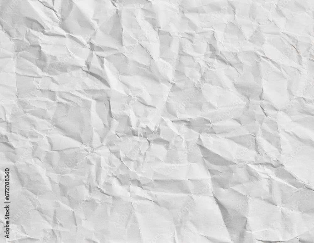 Fototapeta premium White crumpled paper texture background