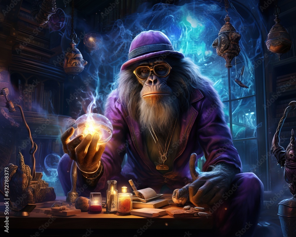 Monkey Neuro-alchemist unlocking the secrets of the mind