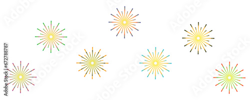Illustration of New Year's fireworks