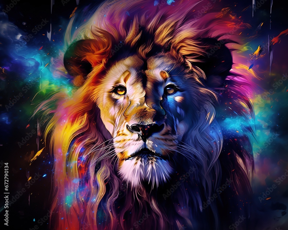 Lion Quantum artist expressing the unseen