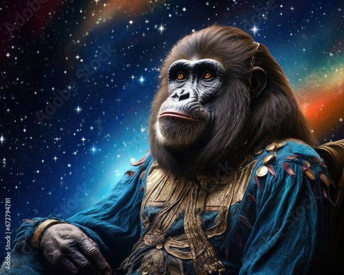 Monkey Stellar historian chronicling the lives of stars