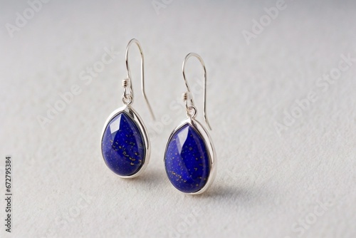 Lapis Lazuli Siler Earrings. Generative AI