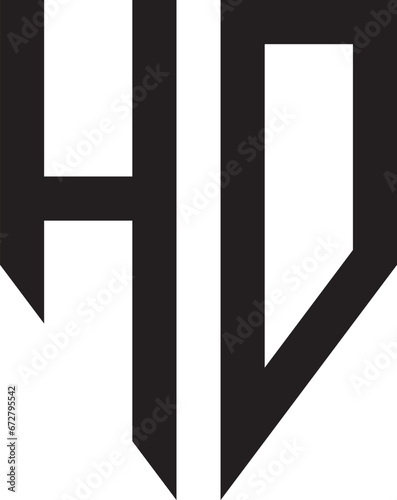 HD letter modern logo design