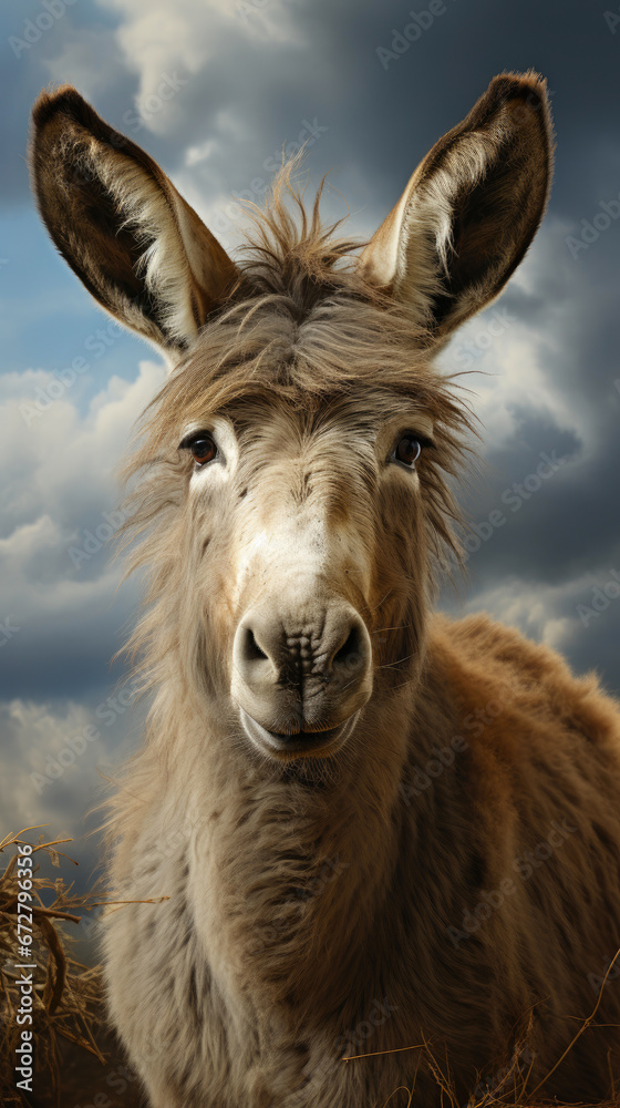 Adorable Donkey Close-Up