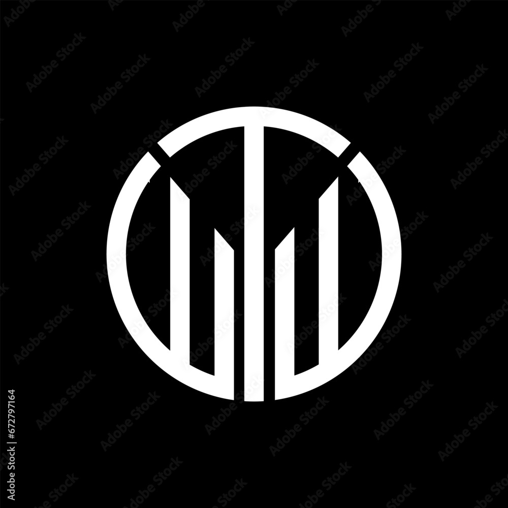 WTW letter logo abstract design. WTW unique design, WTW letter logo design on black background. WTW creative initials letter logo concept. WTW letter design.WTW
