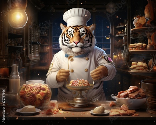 Tiger Chef creating delectable desserts