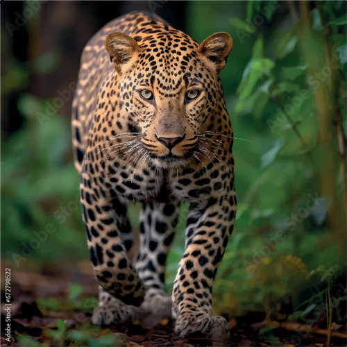 high resolution Illustration of a Leopard © Linggakun