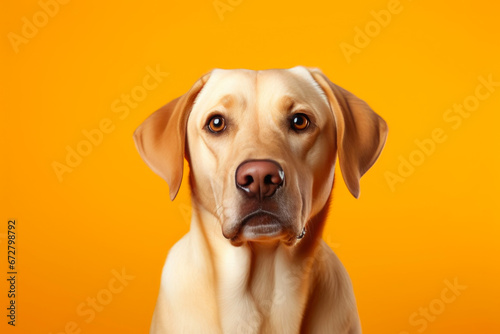 Adorable Yellow Lab in a Studio Setting © Andrii 