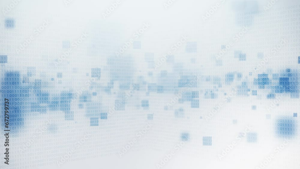 Cyberspace binary matrix digital bits 0 1 code technology rain. Digital futuristic abstract particles cyberspace background.