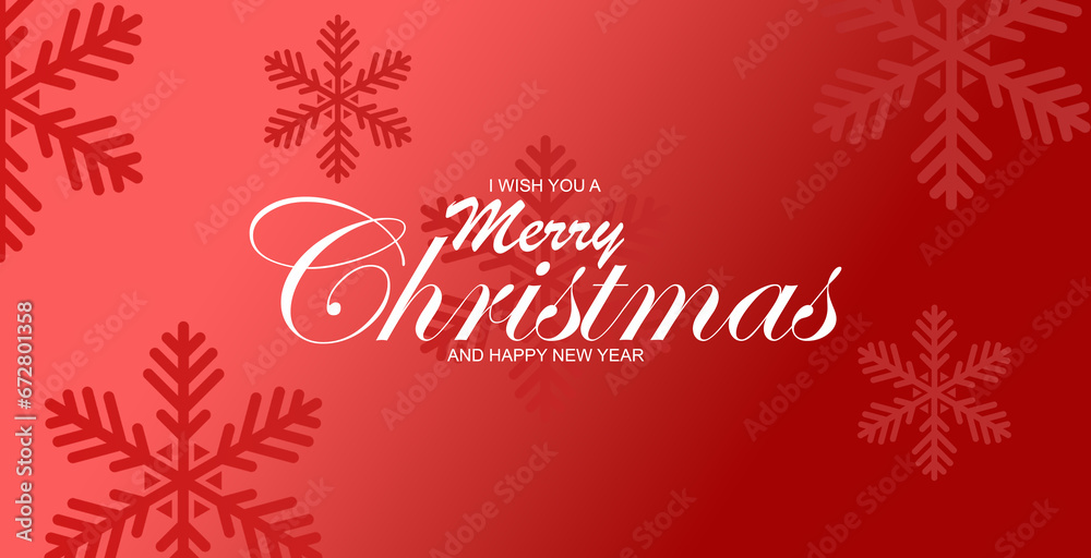 Illustation of a Christmas greeting card with a Christmas ornaments and the message Merry Christmas in white on red background. Illustation of a Christmas greeting card with a Christmas ornaments and the message Merry Christmas in white on red background.