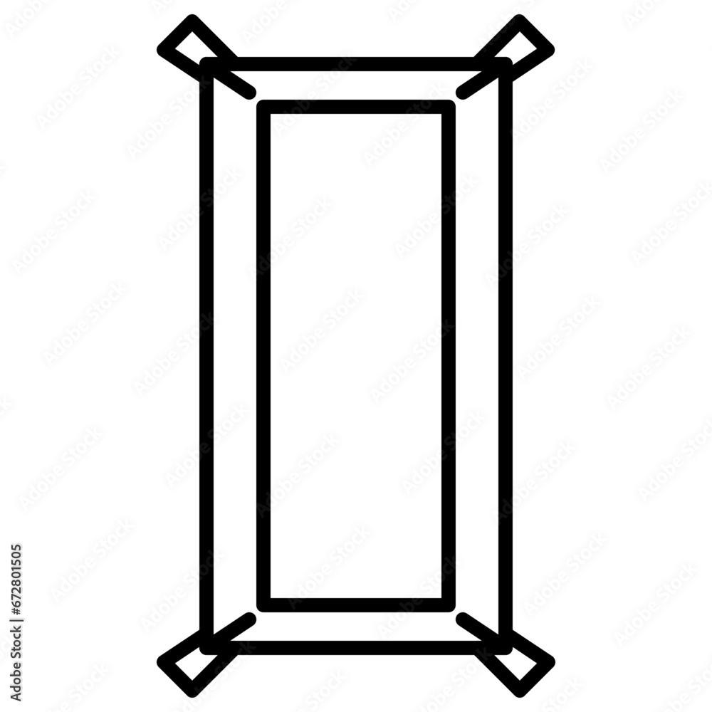 Fish Pond Icon and Illustration in Line Style Fish Pond Icon and Illustration in Line Style