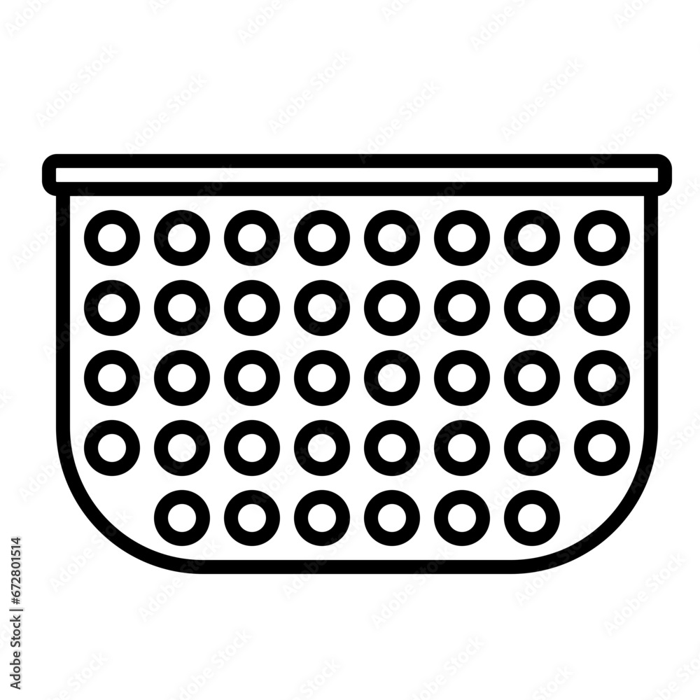 Basket Icon and Illustration in Line Style Basket Icon and Illustration in Line Style