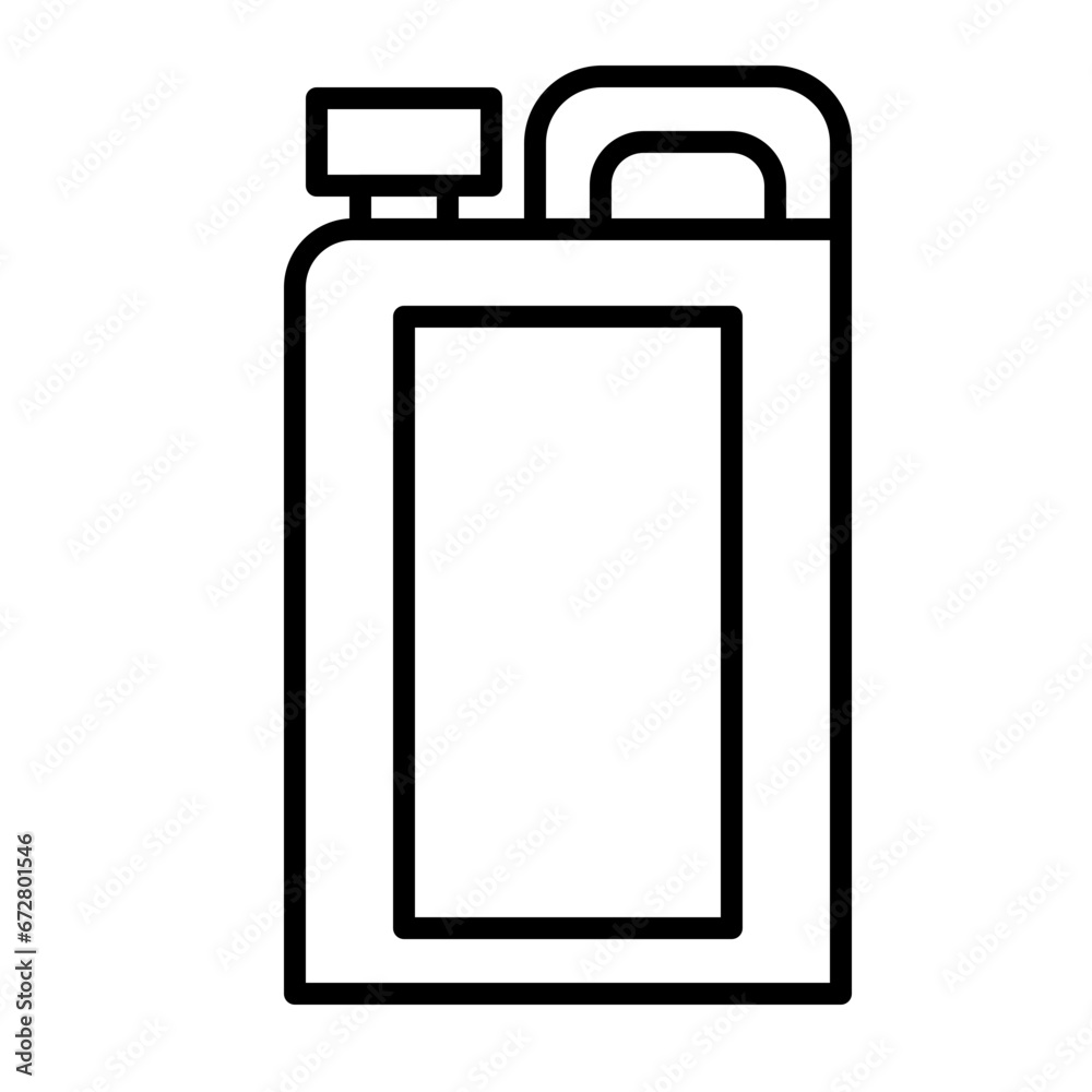 Gasoline Icon and Illustration in Line Style Gasoline Icon and Illustration in Line Style
