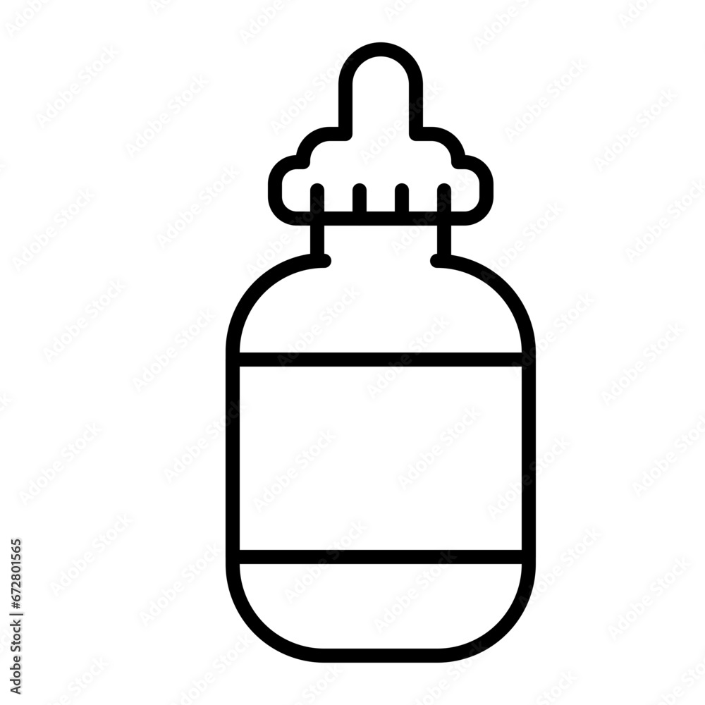 Medicine Icon and Illustration in Line Style Medicine Icon and Illustration in Line Style
