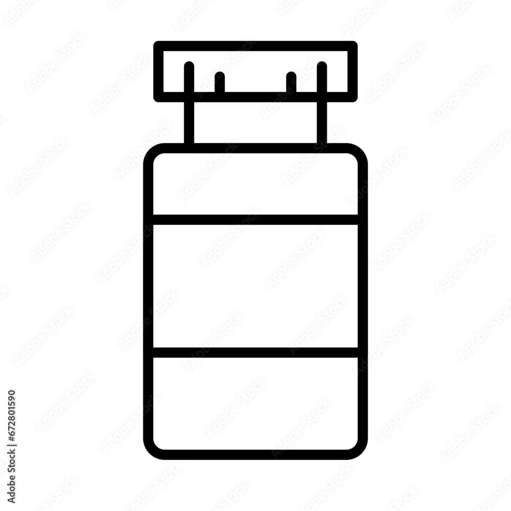 Medicine Icon and Illustration in Line Style Medicine Icon and Illustration in Line Style