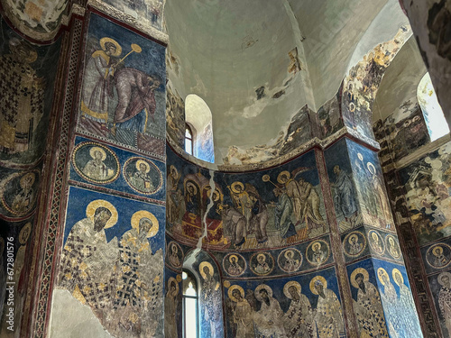 Frescoes in the Manasija Monastery, near Despotovac, Serbia, founded by Despot Stefan Lazarević between 1406 and 1418 photo