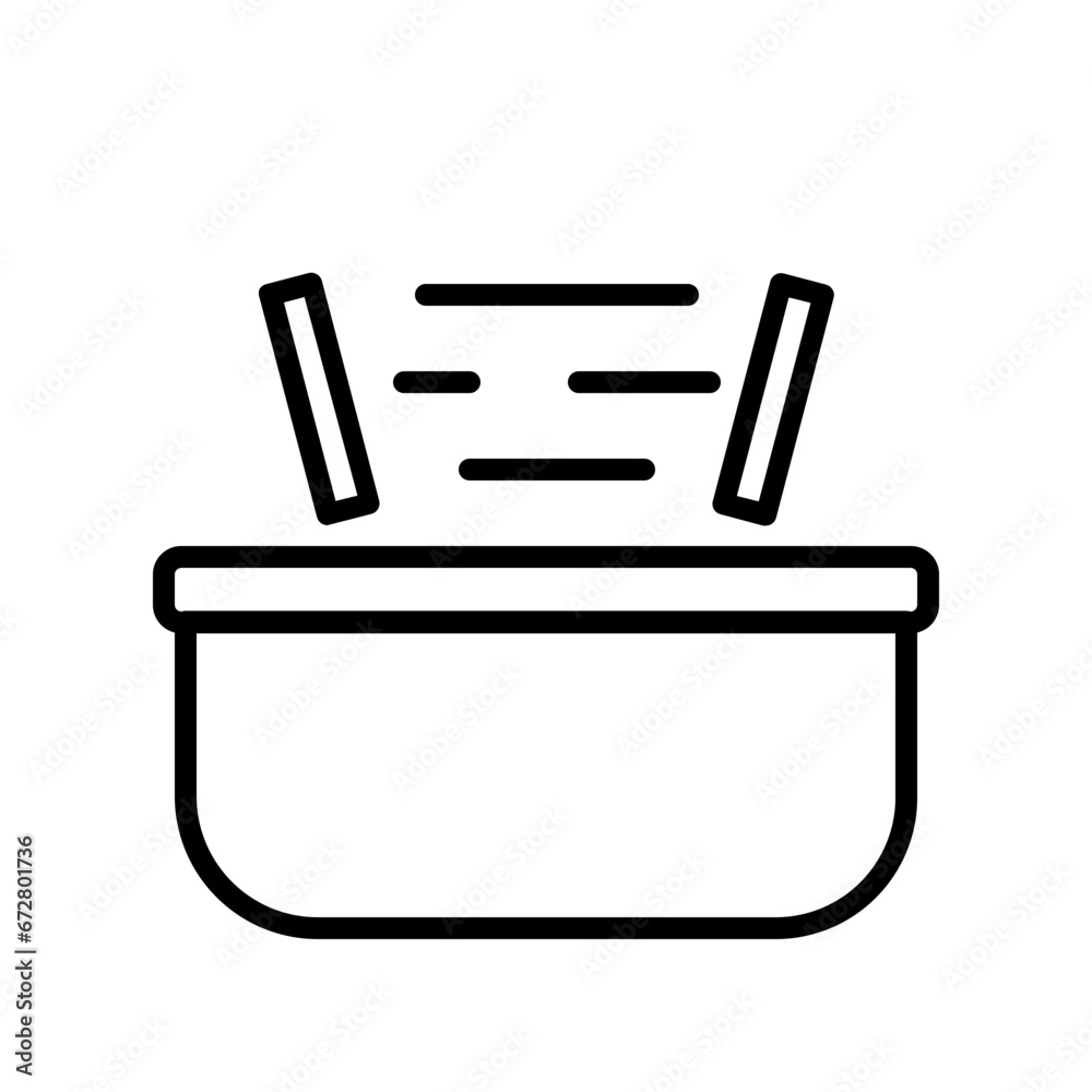 Mixing Feed Icon and Illustration in Line Style Mixing Feed Icon and Illustration in Line Style
